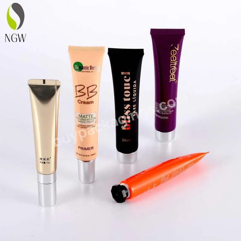 Packing Tubes Manufacturers Clear Plastic Aluminium Oval Soft Bottle Tube Squeeze Hand Bb Cream For Cosmetic Tube Packaging