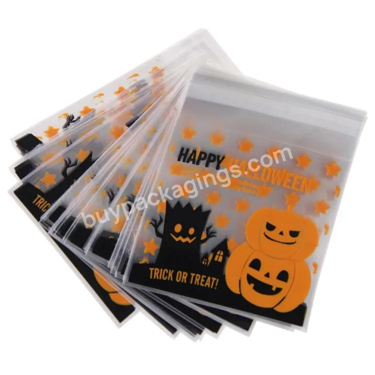 Plastic Clear Self Adhesive Halloween Favors Cellophane Treat Candy Cookie Bags Pouch - Buy Cellophane Treat Bags,Plastic Treat Bag,Treat Bag Pouch.