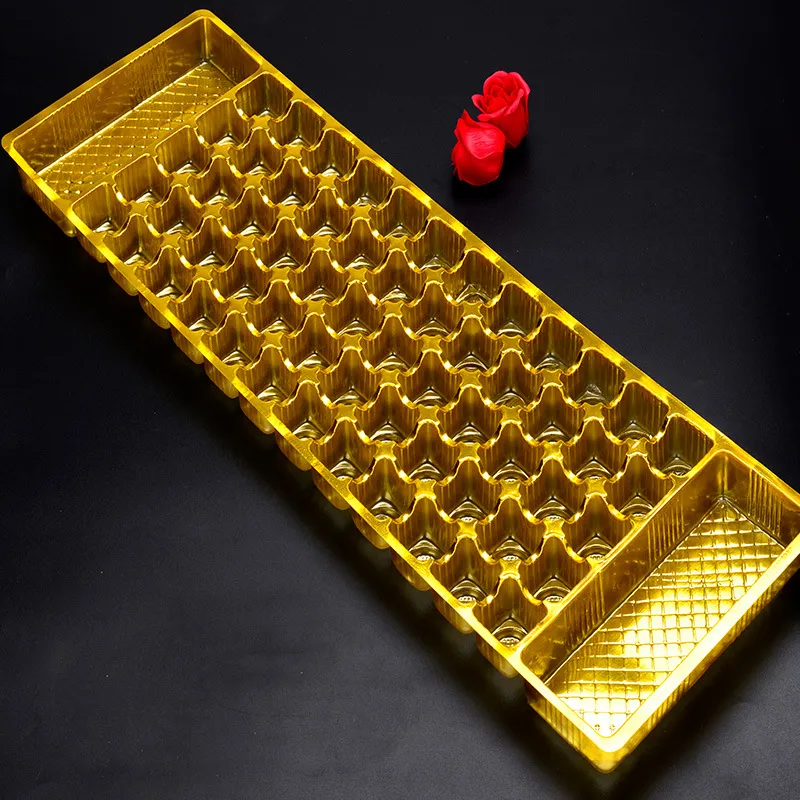 Plastic Gold Bonbon Chocolate Blister Insert Holder
