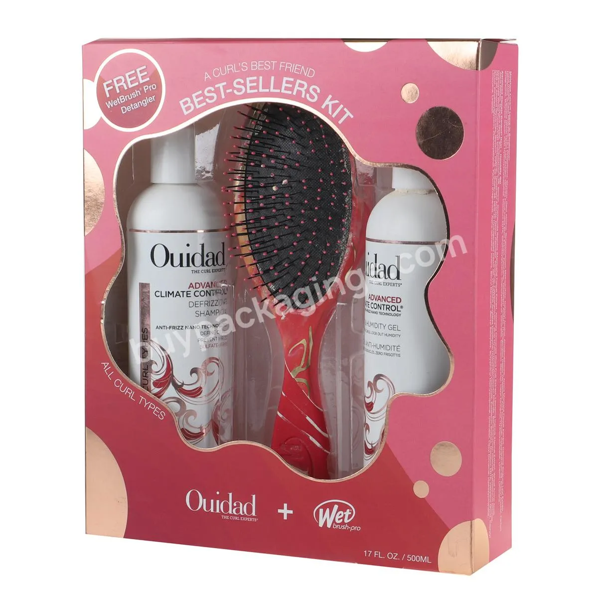 Plastic High Quality Color Printing Customized Hair Brush Clear transparent Plastic Packaging Box