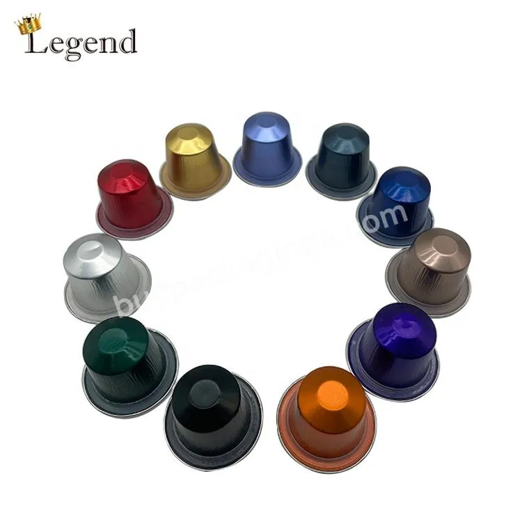 Popular Hot Sell 15ml 37mm Multiple Colorful In Stock Foil Lid Aluminum Nespresso Coffee Capsule