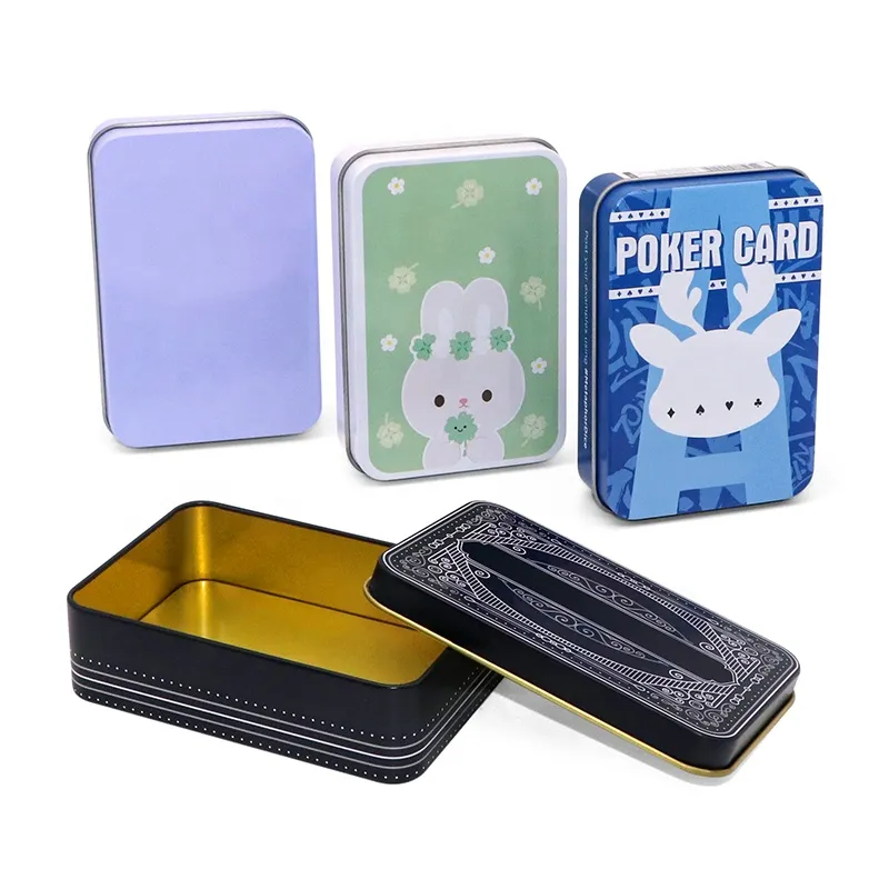 Popular Toy Container Poker Game Tarot Card Play Card Package Gift Card Tin Box With Custom Printing