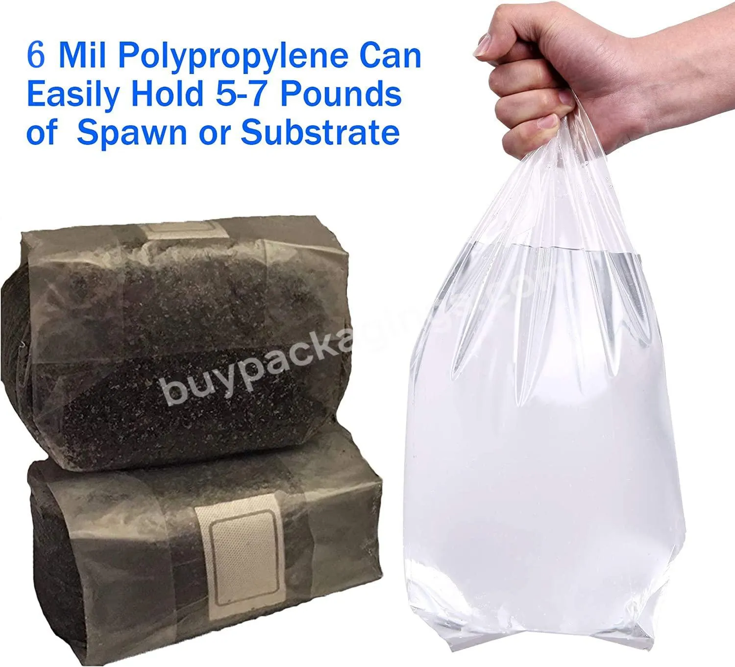 Pp Cultivation Mushroom Plastic Poly Growing Spawn Packaging Bags 0.2 Micron Filter Mycobag Bag - Buy Mushroom Grow Bags Spawn Myco Bag,Mushroom Growing Bag Packaging Bags 0.2 Micron Filter Mycobag Bag,Large Breathable Spawn Mushroom Plastic Poly Gro