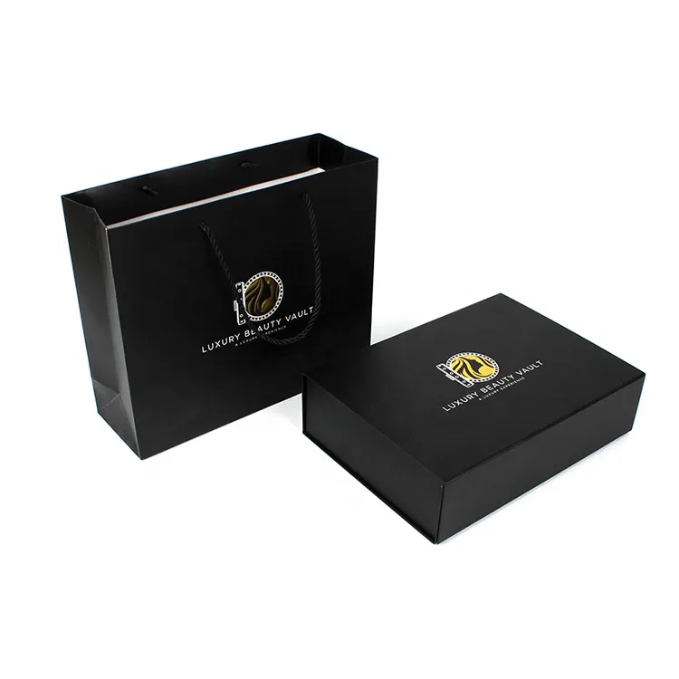 Prime branded packing clothing gift packaging box black luxury magnetic box custom logo