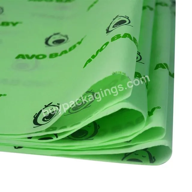 Printed Colour Green Brand Clothing Wrapping Custom Logo Gift Tissue Paper - Buy Tissue Paper,Custom Printed Logo Gift Tissue Paper Clothes Shoes Wrapping Tissue Packing Wrapping /tissue Paper,Fashionable Custom Printed Tissue Wrapping Paper For Tren