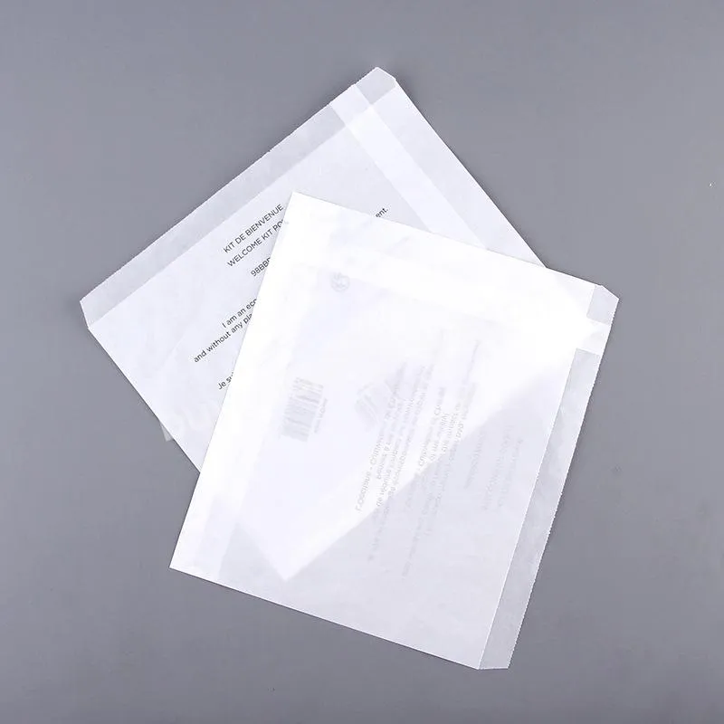 Printed Eco Friendly Biodegradable Self Adhesive Flat Paper Clothing Glassine Wax Paper Bag For Clothing - Buy Glassine Paper Bag,Printed Glassine Wax Paper Bags,Biodegradable Glassine Paper Bag.