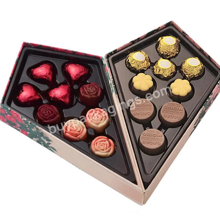 Professional food grade gift packaging box cajas para chocolate Luxury chocolate truffle packing gift packaging
