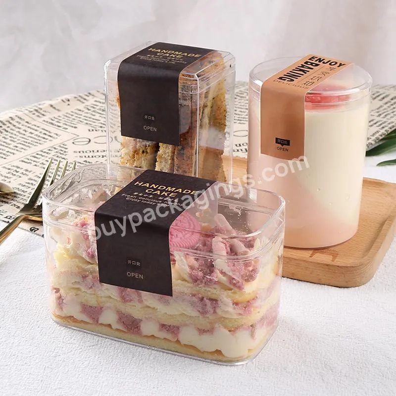 Rectangle Transparent Round Pastry Packaging Clear Plastic Dessert Box With Clear Lid - Buy Transparent Round Food Dessert Box,Pastry Packaging Clear Plastic Dessert Box,Clear Pastry Box.