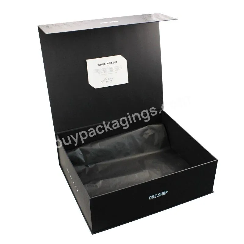 Rectangular Magnetic Closure Hard Box Paaging Rigid Bla Cardboard Boxes