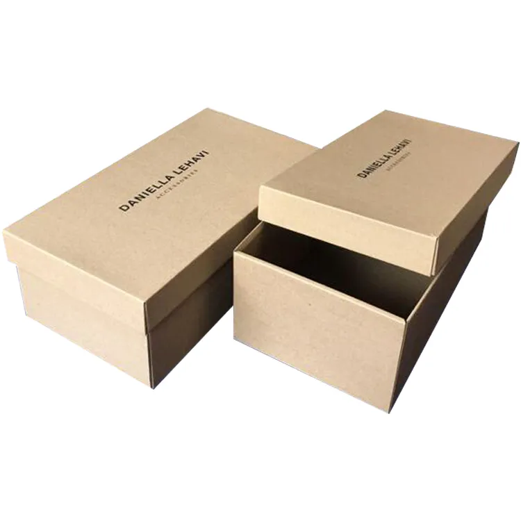 Recyclable kraft printed sport sneaker shoes packaging corrugated cardboard box with custom LOGO