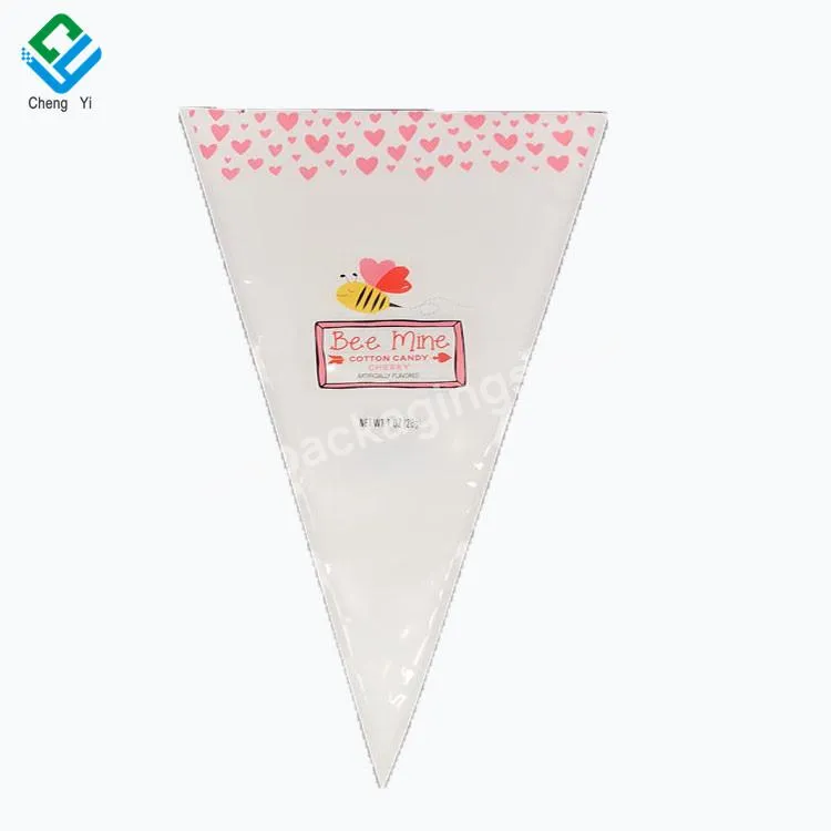 Recycle Triangle Shaped Plastic Bags Cone Bag For Popcorn-food Grade - Buy Triangular Plastic Bags For Marshmallows,1oz 28g Shaped Food Packaging Bag.