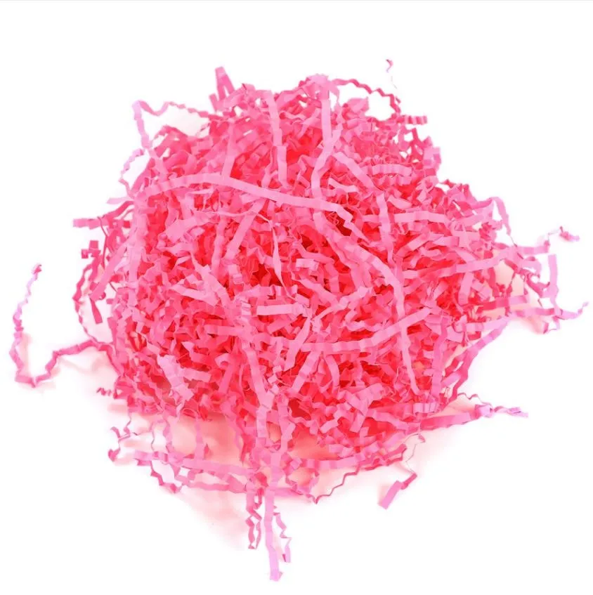 Recycled bulk pink crinkle shredded paper