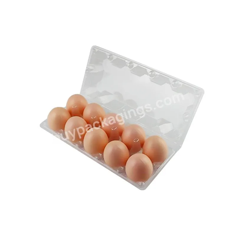 Reusable 10 Holes Blister Egg Tray Packaging Plastic Chicken Egg Carton Packaging