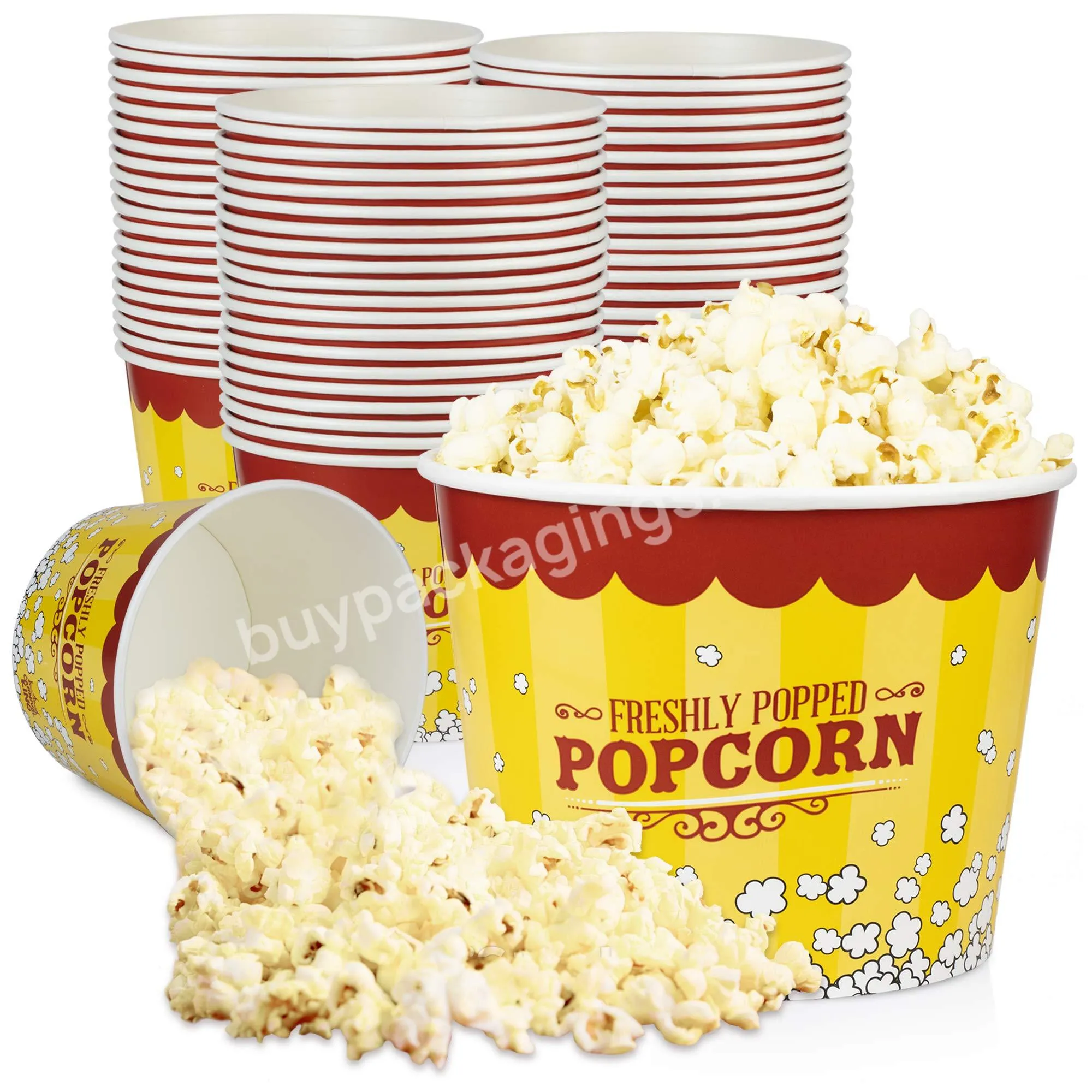 Reusable All Size Custom Logo Printed Popcorn Bowl Cheap Popcorn Bucket