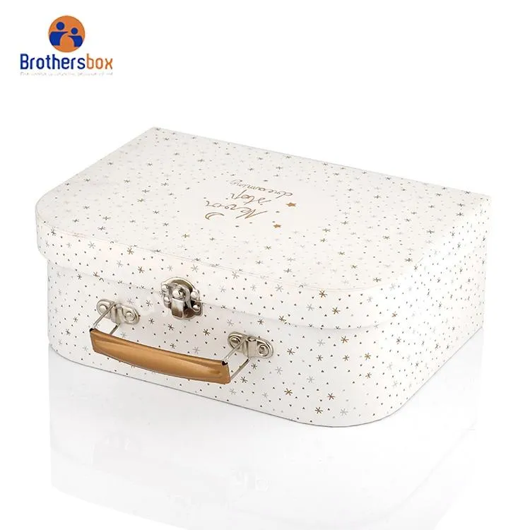 Rigid Cardboard Packages Paper Suitcase White