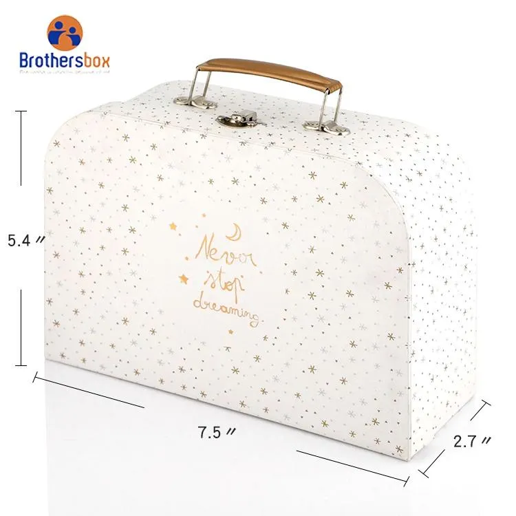 Rigid Cardboard Packages Paper Suitcase White