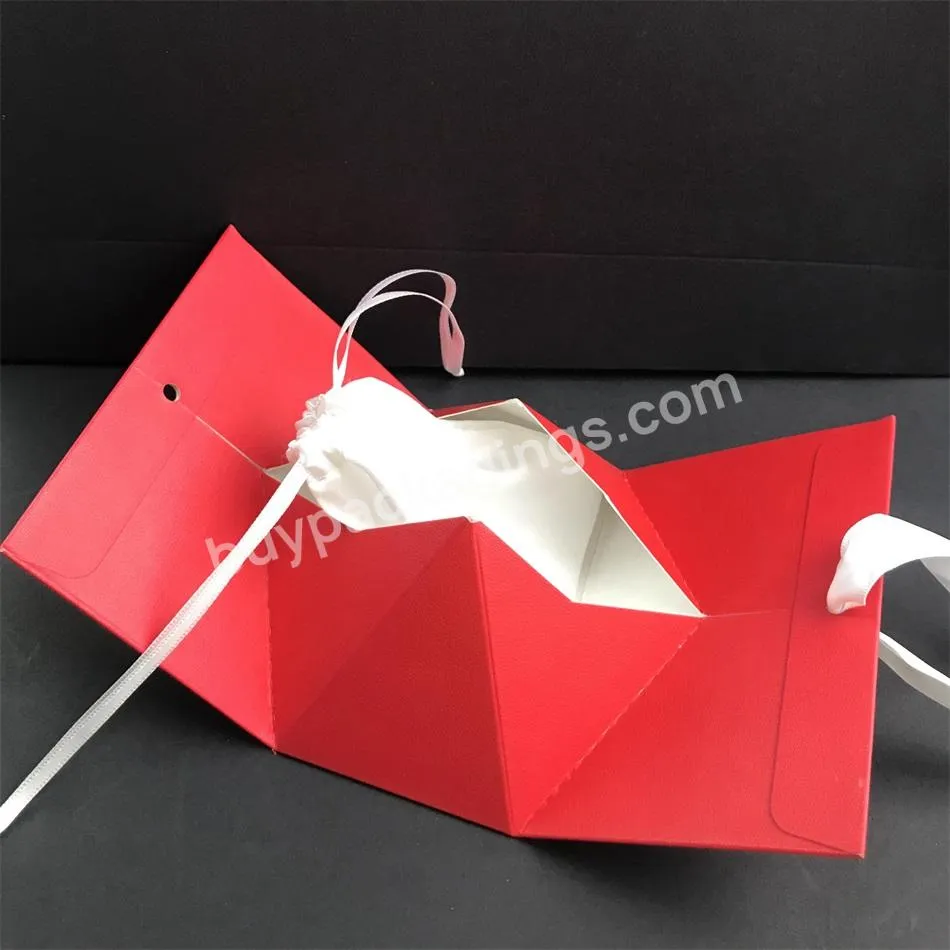 Rose Red Custom Triangle Small Rigid Paper Board Box For Jewelry/bracelets & Bangles Pr Packaging In Bulk - Buy Custom Triangle Small Rigid Paper Board Box,Rose Red Box For Jewelry,Box For Bracelets And Bangles.
