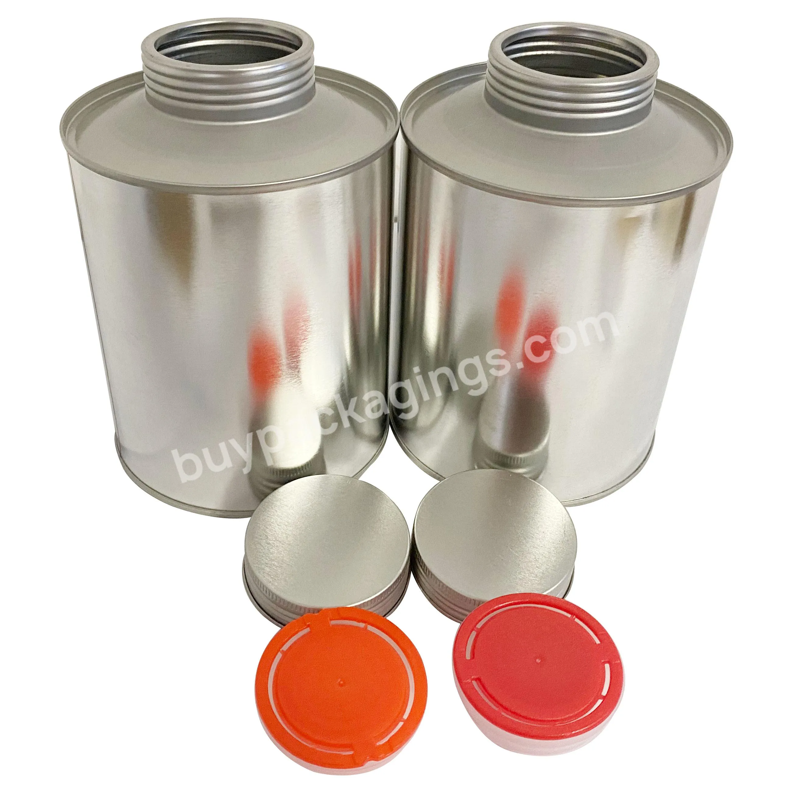 Round Tin Cans With Lids Olive Oil 700ml Edible Engine Oil Tin Cans With 24mm_32mm_42mm Plastic Closures Tin Can Olive Oil - Buy Round Can,Engine Oil Can,Round Engine Oil Can.