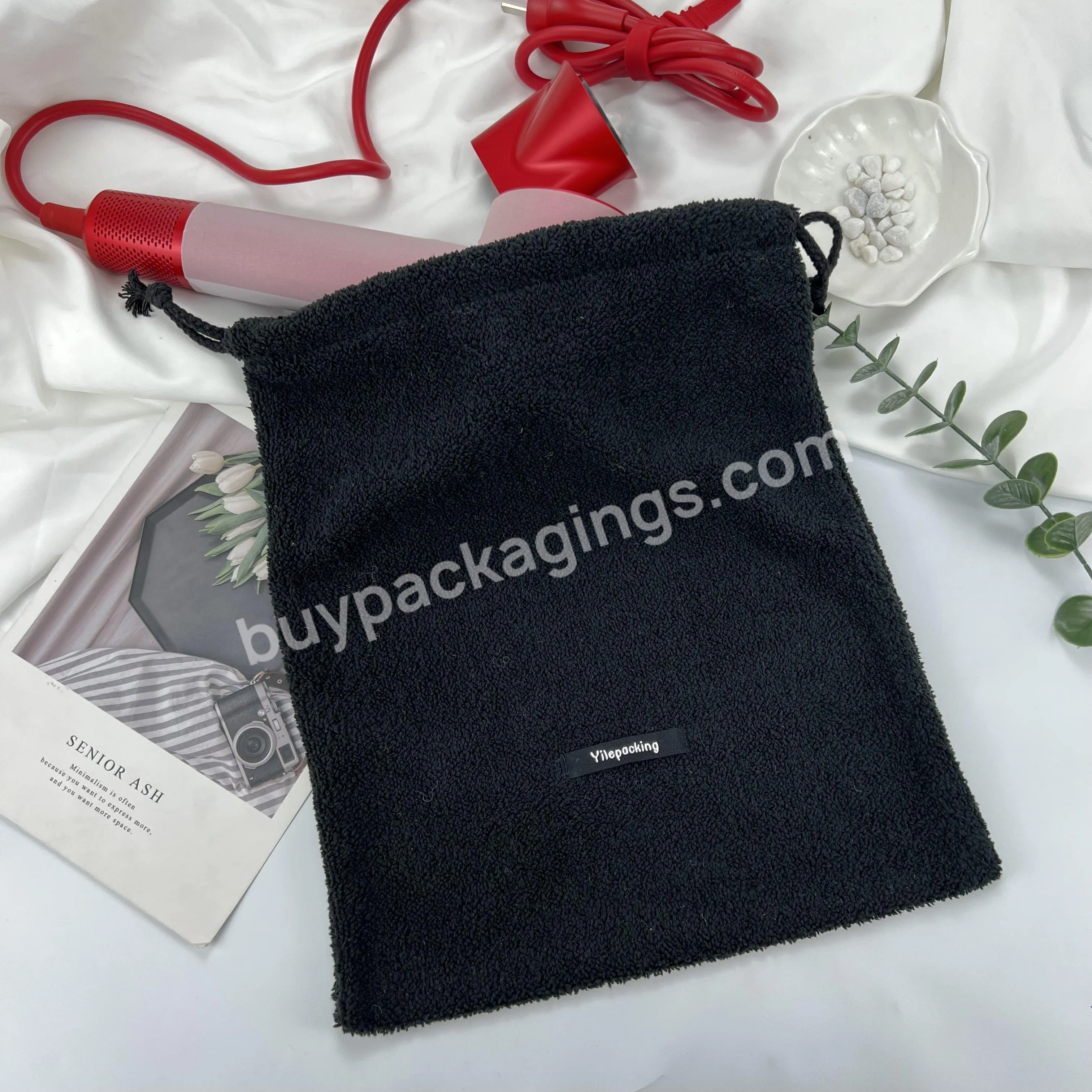 Sa8000 Grs Yile Custom High Quality Coral Velvet Jewelry Personalised Drawstring Dust Bag