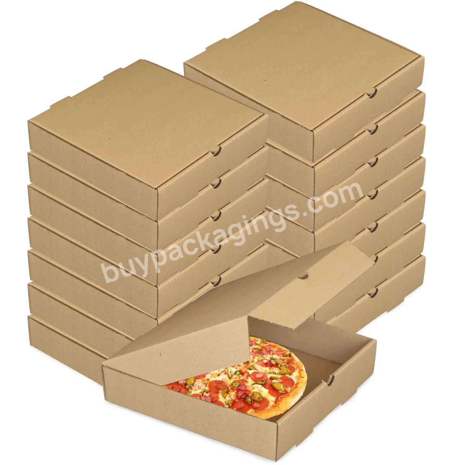 Safe Corrugated Cardboard Pizza Boxes,Kraft Protective Delivery Containers,Square Pizzeria Bakery Restaurant & Party Packaging - Buy Pizza Boxes,Disposable Boxes For Food,Disposable Boxes.