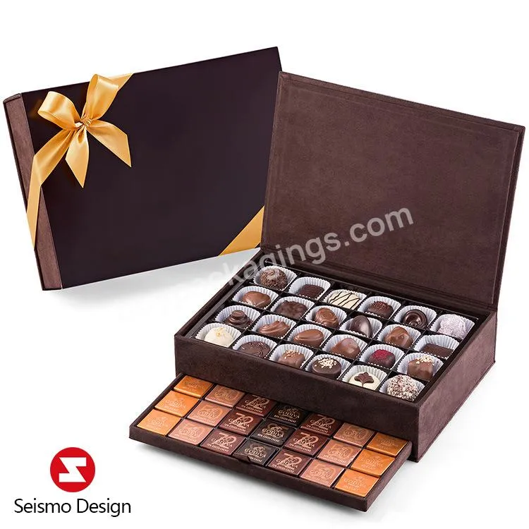 Seismo Custom Design Christmas Gift Box Chocolate Candy Wrapping Box Recyclable Packaging Chocolate Box
