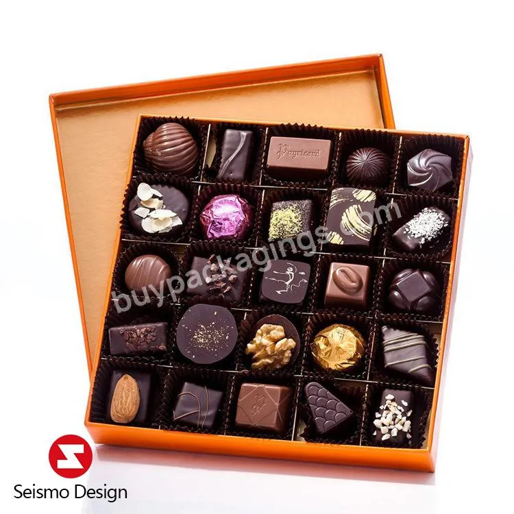 Seismo Custom Design Christmas Gift Box Chocolate Candy Wrapping Box Recyclable Packaging Chocolate Box