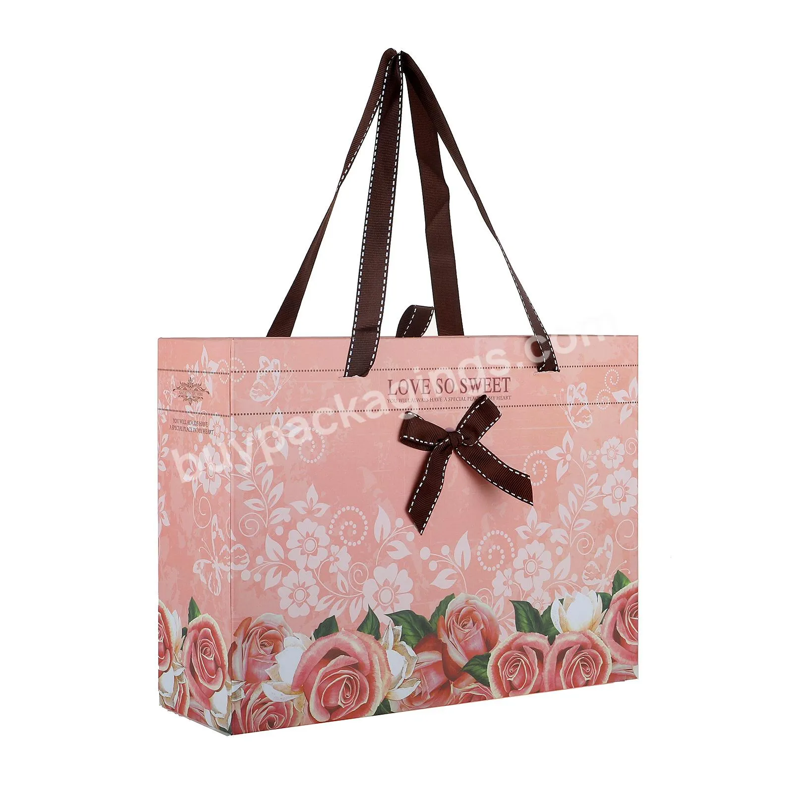 Special Design High Quality Different Colors Delicate Boutique Shopping Paper Gift Bags With Custom Own Logo