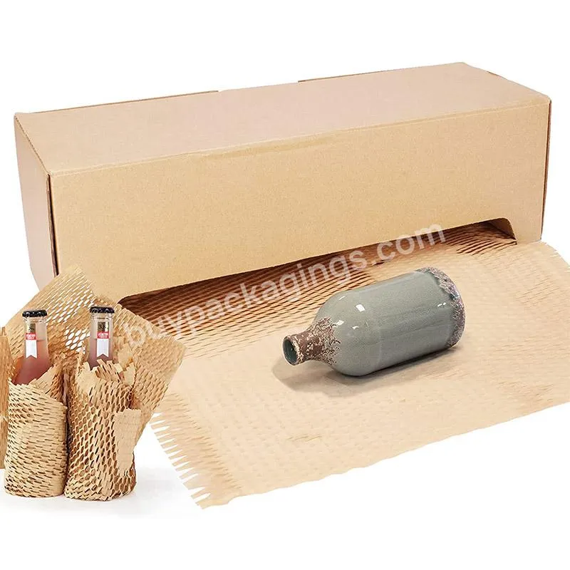 The New Listing Eco-friendly Packaging Kraft Filling Buffer Protective 30cm*250m Honeycomb Wrapping Paper Roll - Buy Honeycomb Paper Packaging,Kraft Paper Honeycomb,Honeycomb Kraft Paper Roll.