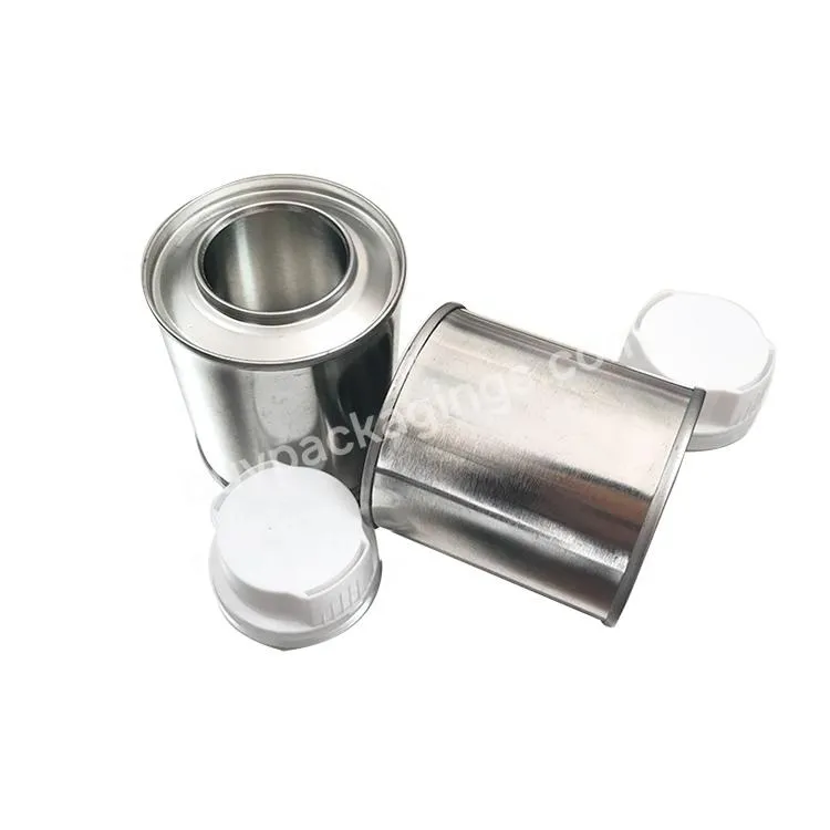 Tinplate Material 125 Ml Silver Finish Round Tin Cans With Plastic Lids For Paint Sample - Buy Tin Cans With Plastic Lids,125 Ml Round Tin Cans,Tin Cans For Paint Sample.