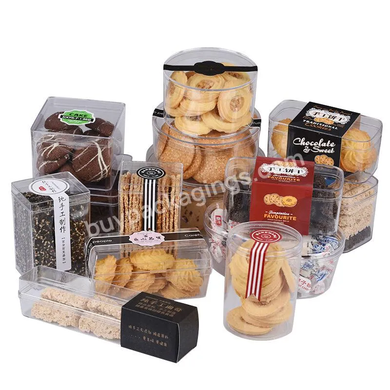 Transparent Clear Square Retangular Plastic Mousse Biscuit Cookie Box Packaging With Lid - Buy Cookies Box Packaging Plastic Box,Cookies Plastic Box Packaging,Clear Dessert Box With Lid.