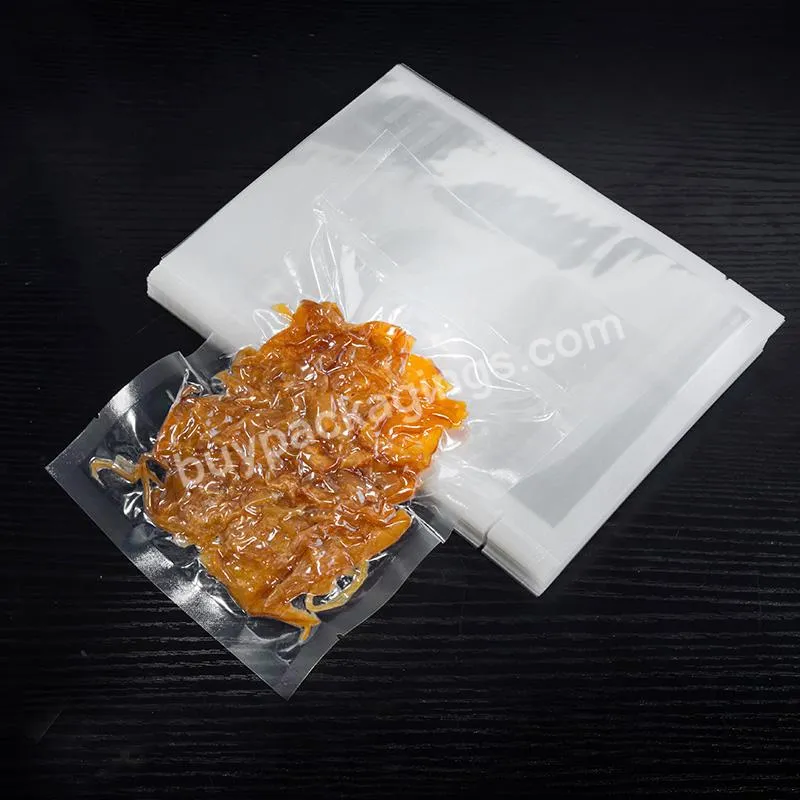 Transparent Pet/pe 80mic Heat Sealable Plastic Vacuum Bags Food Vacuum Packing Pouch For Seafood Dry Fruits - Buy Vacuum Sealer Bag,Frozen Food Packaging,Pe Vacuum Bags.