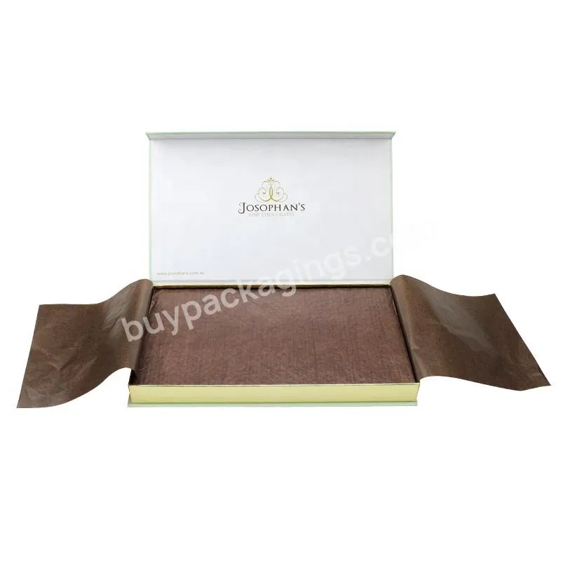 Valentine's Assortment Cardboard Chocolate Gold Paper Box With Plastic Insert