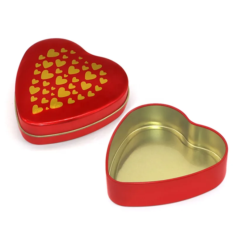 Wedding Gift Heart Shaped Metal Packaging Tin Box Chocolate Candy Tin Box