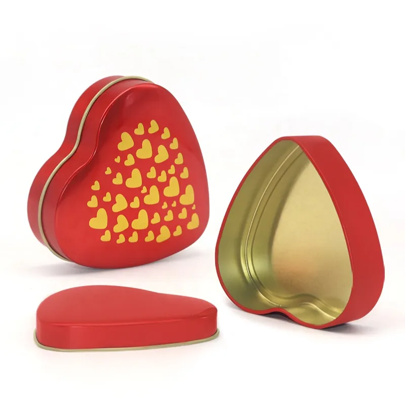 Wedding Gift Heart Shaped Metal Packaging Tin Box Chocolate Candy Tin Box