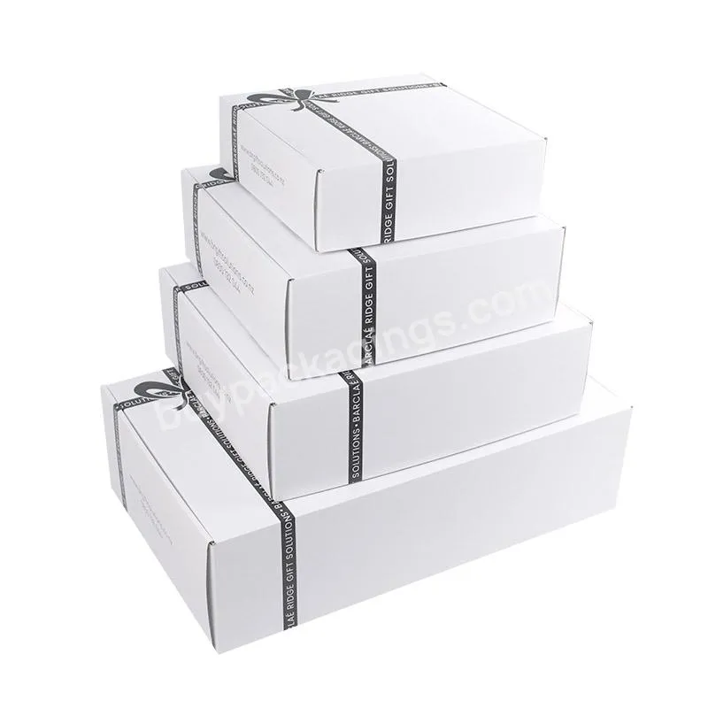 White Corrugated Paper Mailing Shipping Folding Packaging Butterfly Printing Box Logo Printed Custom Box Mailer Paper Gift Box