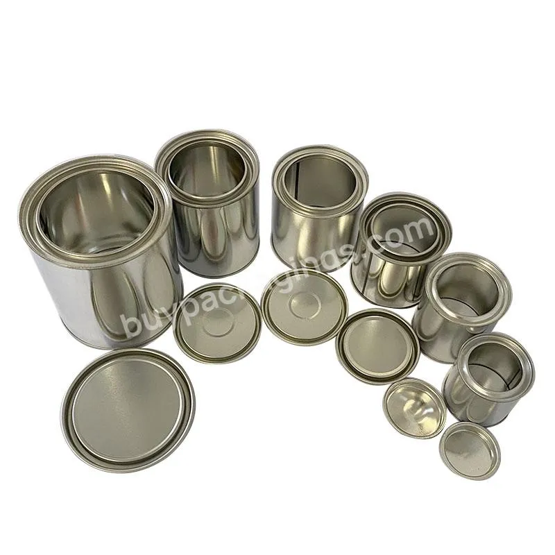 Wholesale 0.1l-1l Empty Round Metal Paint Tin Cans With Lid For Paint And Candles - Buy Paint Cans,Metal Paint Cans,Metal Paint Tin Cans.