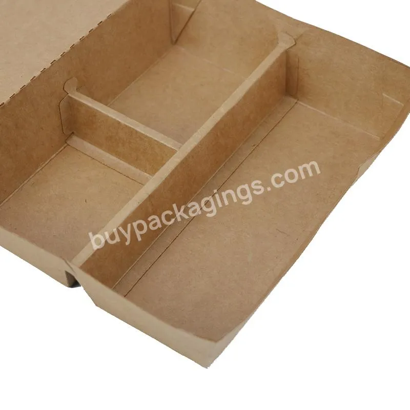 Wholesale Biodegradable Food Packaging Takeaway 3-compartment Paper Lunch Box - Buy Paper Takeaway Lunch Box,Multi-layer Lunch Box,Recycle Paper Lunch Box.
