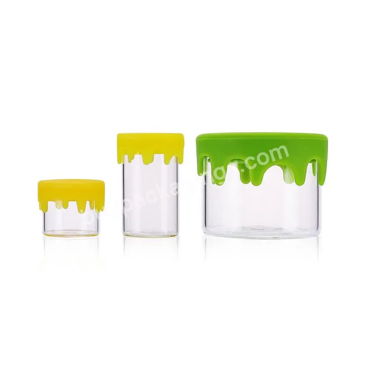 Wholesale Custom 5ml 10ml 50ml Wax Oil Storage Container Cream Small Glass Jar With Silicone Lid - Buy Wholesale Custom 5ml 10ml 50ml Wax Oil Storage Container Cream Small Glass Jar With Silicone Lid,Wholesale Custom 5ml 10ml 50ml Wax Oil Storage Con