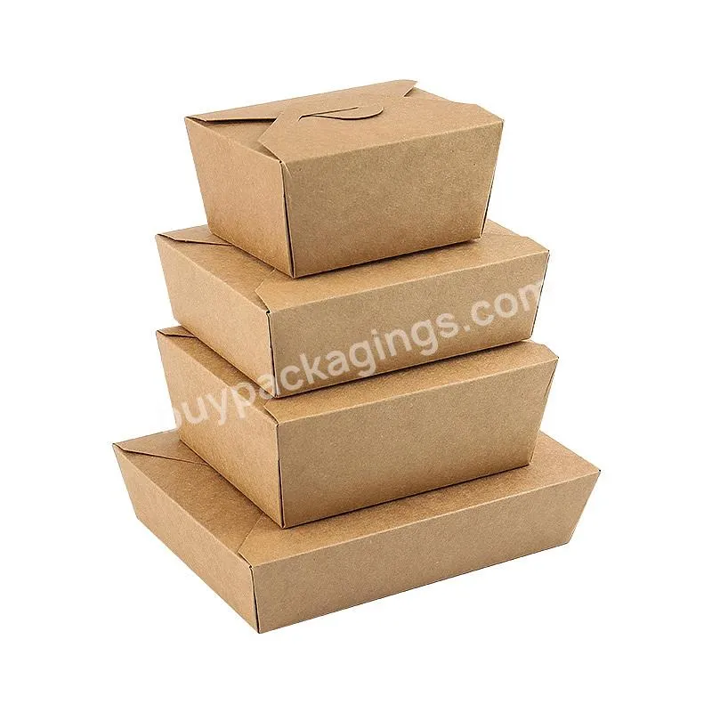 Wholesale Custom Brown Food Packaging Kraft Paper Lunch Box With Window - Buy Creative Paper Packaging Box,Disposable Paper Lunch Box,Recycle Paper Lunch Box.
