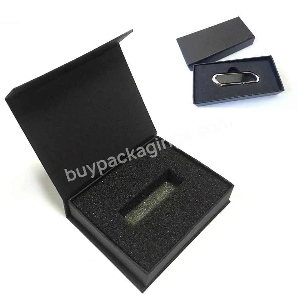 Wholesale Custom Flip Cover Cardboard Box Wedding Black Packaging Paper Box Magnetic Meeting Gift Box With Insert
