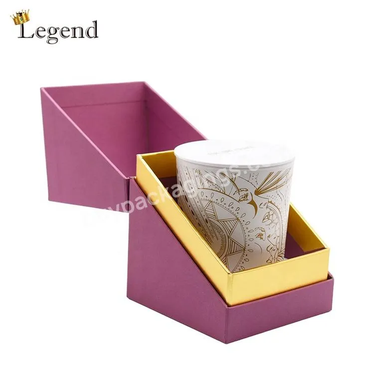 Wholesale Custom Logo High Quality High End Glass Bottle Boxes Special Shape Candle Box Packaging Luxury for Candles