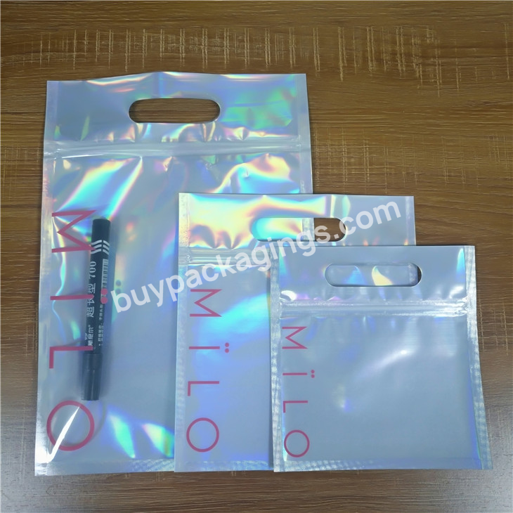Wholesale Custom Logo Hologram Laser Clear Usb Cable Wire Earphone Packaging Bag For Accessories Case Cable Packages Zipper Bag - Buy Laser Bag,Plastic Bags,Package Bag.