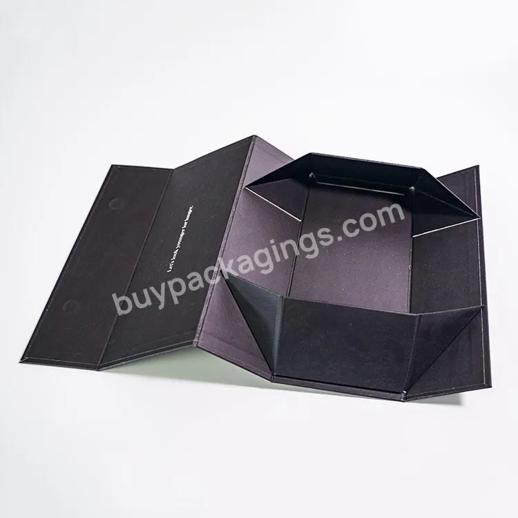 Wholesale Custom Luxury Magnetic Closure Empty Rigid Cardboard Black Folding Packaging Gift Box For Shoes - Buy Black Shoe Box,Packing Boxes For Shoes,Shoes Packing Box Luxury.
