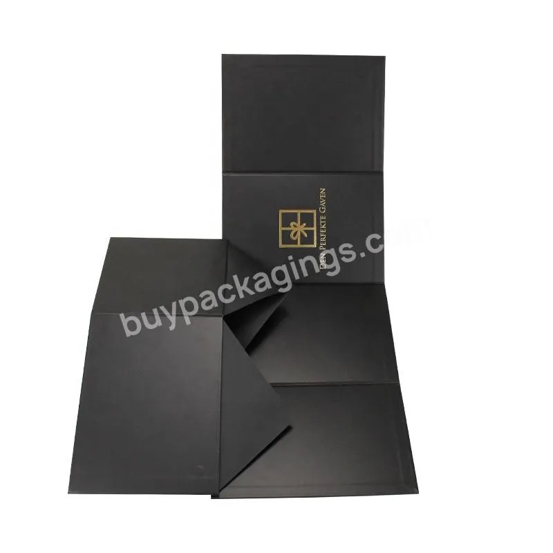 Wholesale Custom Magnet Closure Gold Stamping Collapsible Shoe Box