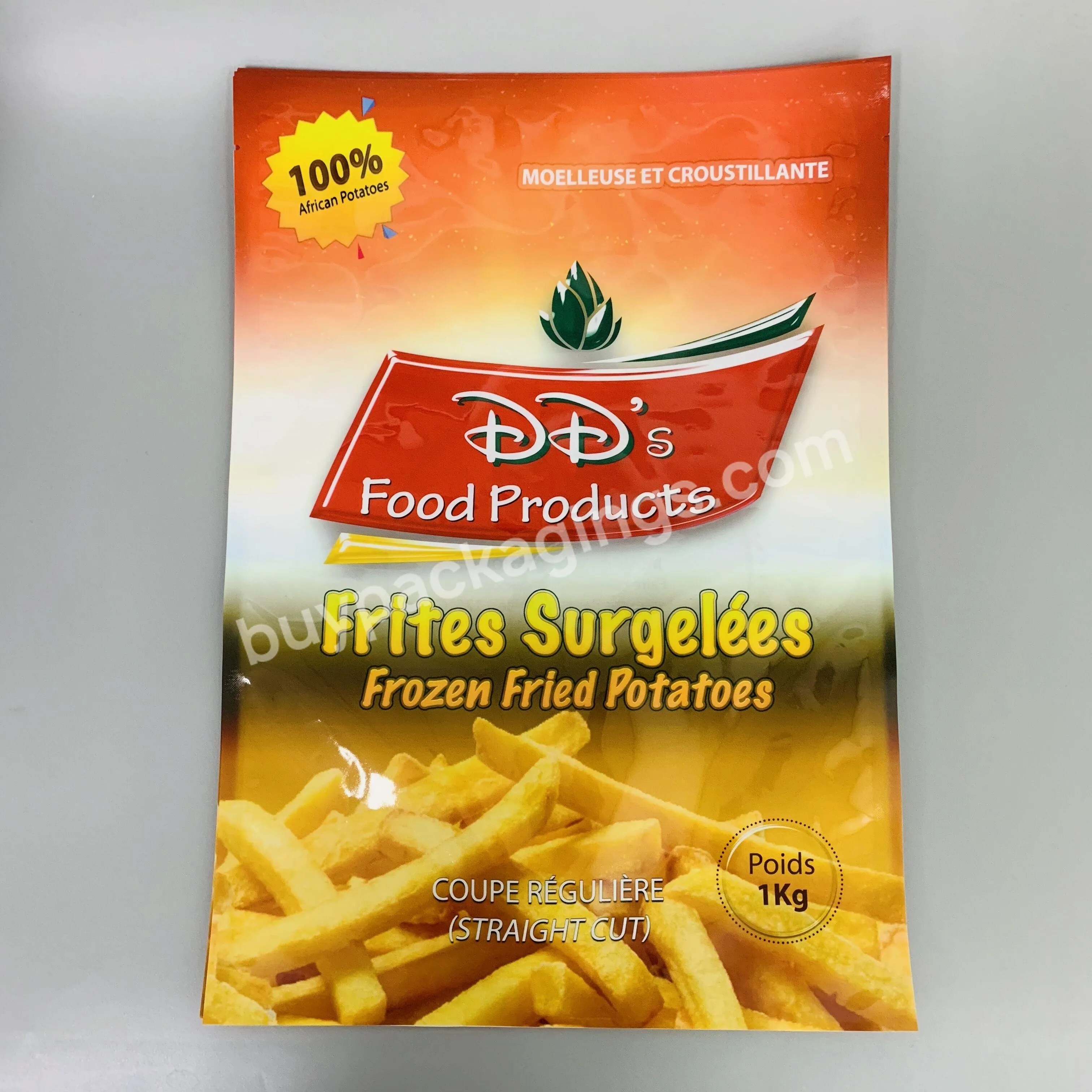 Wholesale Custom Plastic 3 Side Seal Packaging Pouch Vacuum Food Storage Bag Of Frozen French Fries - Buy Vacuum Food Storage Bag,Plastic Bag Of Frozen French Fries,3 Side Seal Pouch.