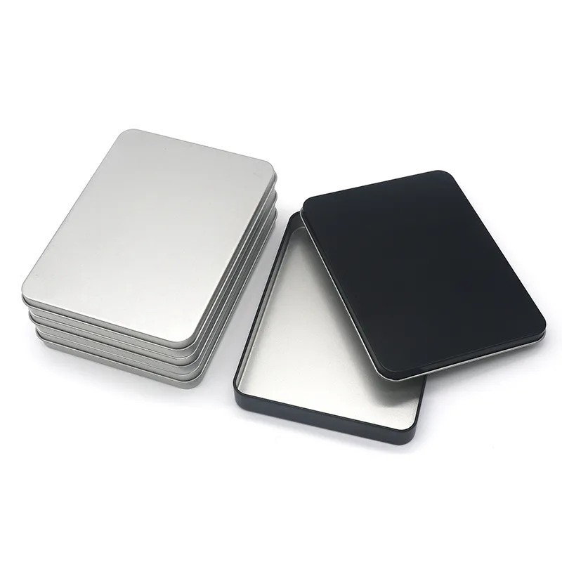 Wholesale Customized Metal Storage Can Tin Box Small Empty Rectangular Beauty Cosmetic Packaging Tins Case