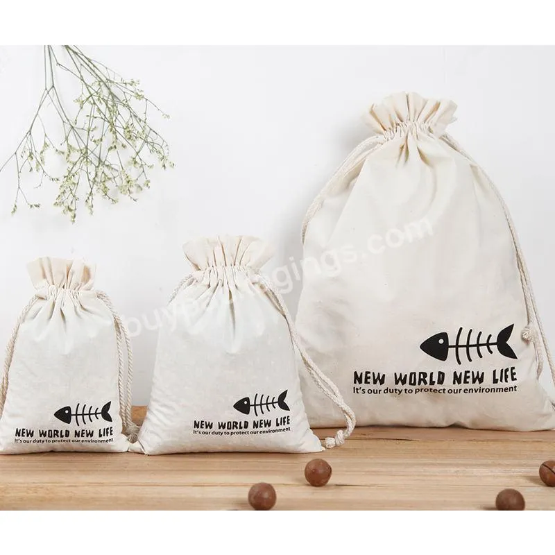 Wholesale Drawstring Cotton Pouch/bag With Custom Logo - Buy Recyclable 100% Cotton Drawstring Bag,Drawstring Bag,Cotton Drawstring Bag.