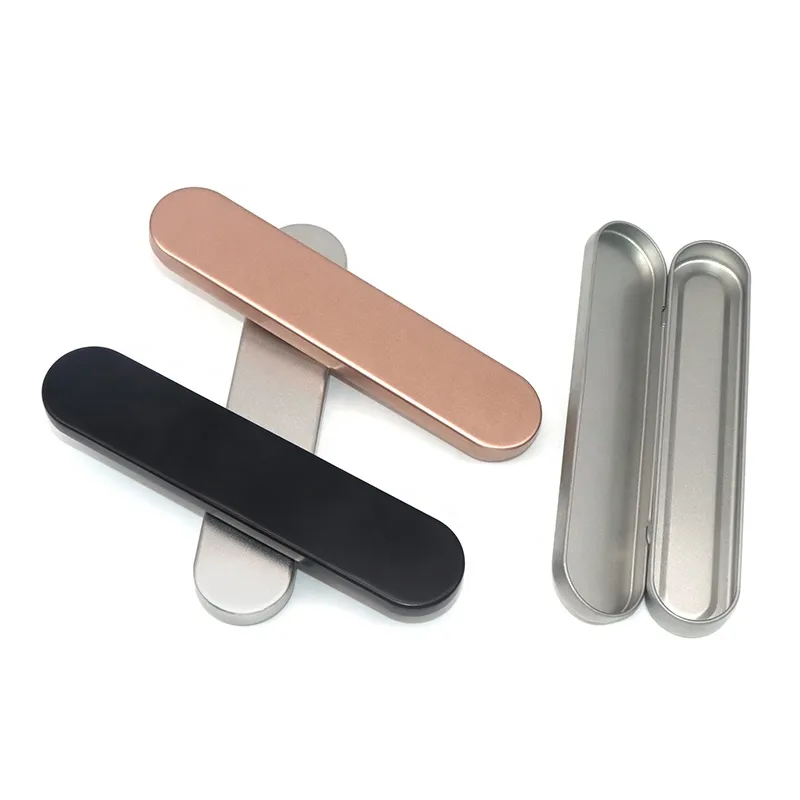 Wholesale Embossed Cosmetic Tool Packaging Tin Box Makeup Brush  Storage Square Tin Case