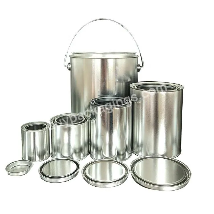 Wholesale Empty Round Metal Paint Tin Cans With Lid For Paint And Candles Packaging - Buy Paint Can,Paint Tin Cans,Tin Paint Can.