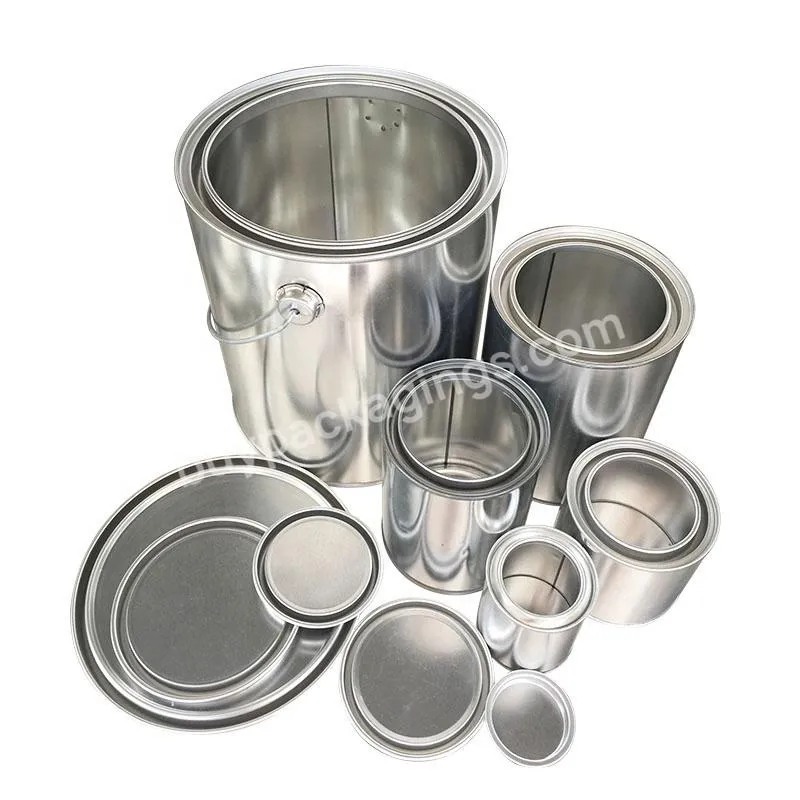 Wholesale Empty Round Metal Paint Tin Cans With Lid For Paint And Candles Packaging - Buy Paint Can,Paint Tin Cans,Tin Paint Can.